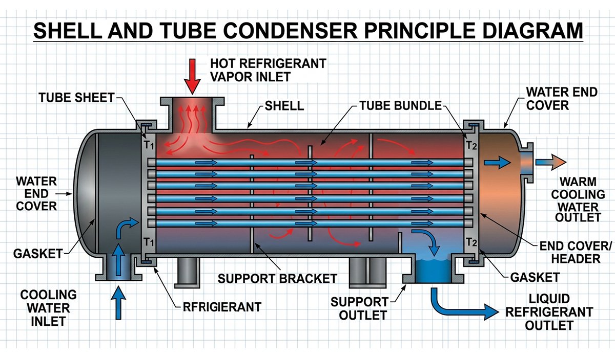 OEM Shell and tube condenser
